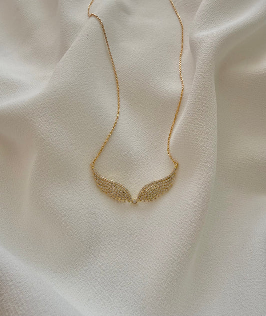 Gold angel Kiss Necklace